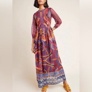 Anthropologie NWT embroidered dress
